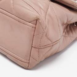 Prada Beige Quilted Leather Spectrum Flap Shoulder Bag