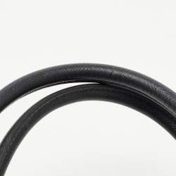 Pre Owned Prada Black Saffiano Lux Leather Small Double Zip Tote