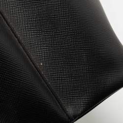 Prada Black Saffiano Cuir Leather Large Double Handle Tote