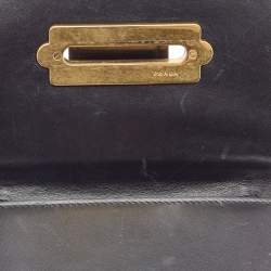 Pre Owned Prada Black Leather Cahier Belt Bag