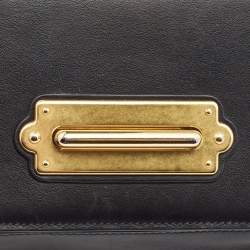Pre Owned Prada Black Leather Cahier Belt Bag