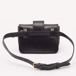 Pre Owned Prada Black Leather Cahier Belt Bag