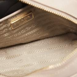Prada Beige Saffiano Leather Camera Crossbody Bag