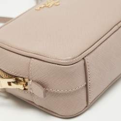 Prada Beige Saffiano Leather Camera Crossbody Bag