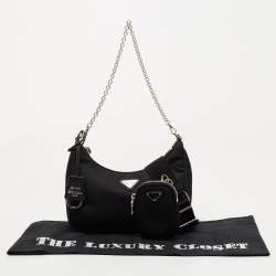 Prada Black Nylon Re-Edition 2005 Shoulder Bag