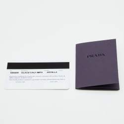 Prada Grey Glace Leather Studded Sound Top Handle Bag