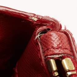 Prada Red Saffiano Leather Medium Double Zip Tote