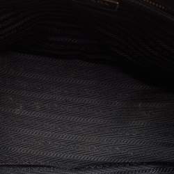 Pre Owned Prada Black Saffiano Lux Leather Small Galleria Double Zip Tote
