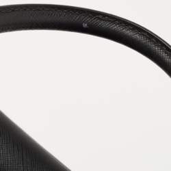 Pre Owned Prada Black Saffiano Lux Leather Small Galleria Double Zip Tote