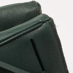 مملوكة مسبقًا Prada Green Saffiano Lux Leather Small Double Zip Tote