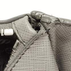 Pre Owned Prada Grey Two Tone Saffiano Lux Leather Large Double Zip Tote