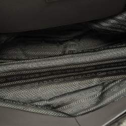 Pre Owned Prada Grey Two Tone Saffiano Lux Leather Large Double Zip Tote