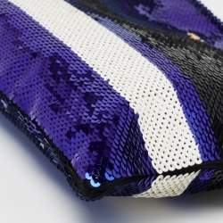 Prada Tri Color Sequin Top Zip Pouch
