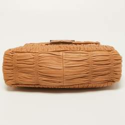 Prada Beige Gaufre Leather Flap Chain Shoulder Bag