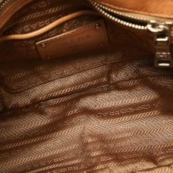 Prada Beige Gaufre Leather Flap Chain Shoulder Bag