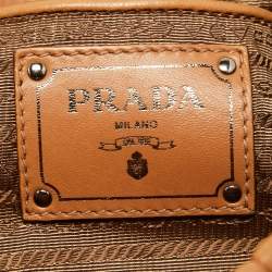 Prada Beige Gaufre Leather Flap Chain Shoulder Bag
