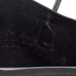 Pre Owned Prada Black Saffiano Cuir Leather Medium Double Handle Tote