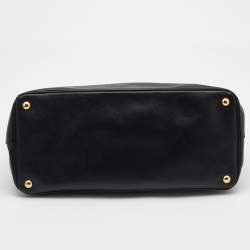 Pre Owned Prada Black Saffiano Lux Leather Gardener's Tote
