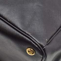 Pre Owned Prada Black Saffiano Lux Leather Gardener's Tote