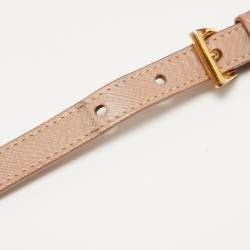 Pre Owned Prada Light Pink Saffiano Lux Leather Medium Double Zip Tote