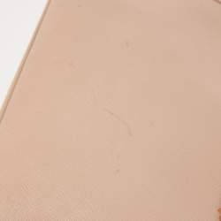 Pre Owned Prada Light Pink Saffiano Lux Leather Medium Double Zip Tote