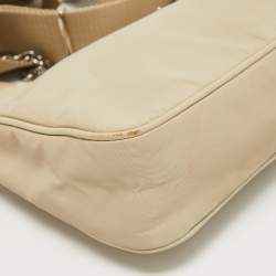 Prada Beige Nylon and Leather Re-Edition 2005 Shoulder Bag