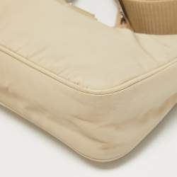 Prada Beige Nylon and Leather Re-Edition 2005 Shoulder Bag