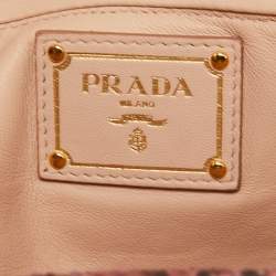 Prada Pink Python Oversized Zip Clutch