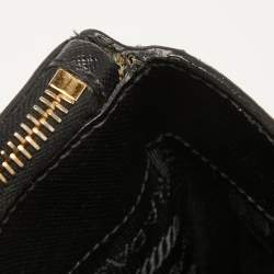 Pre Owned Prada Black Saffiano Lux Leather Large Galleria Double Zip Tote