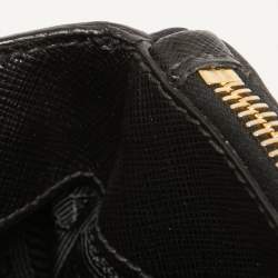 Pre Owned Prada Black Saffiano Lux Leather Large Galleria Double Zip Tote