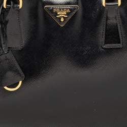 Pre Owned Prada Black Saffiano Patent Leather Large Gardener's Tote