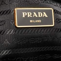 Pre Owned Prada Black Saffiano Patent Leather Large Gardener's Tote