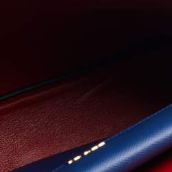 Pre Owned حقيبة يد برادا مزدوجة متوسطةجلد سافيانو كوير بني كراميل