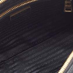 Pre Owned Prada Black Nylon and Leather Bauletto Satchel