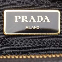Pre Owned Prada Black Nylon and Leather Bauletto Satchel