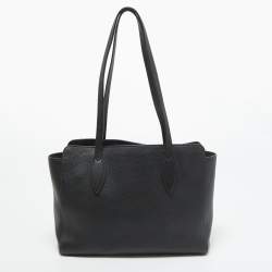 Pre Owned Prada Black Vitello Leather Phoenix Tote
