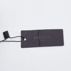 Pre Owned Prada Black Quilted Nylon Pushlock Shoulder Bag