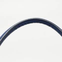 Pre Owned Prada Blue Saffiano Leather Medium Gardener's Tote