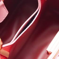 Pre Owned Prada Pink Saffiano Leather Small Embellished Panier Bag