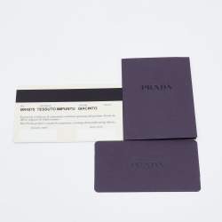 Pre Owned Prada Purple Quilted Nylon Flap Chain Shoulder Bag