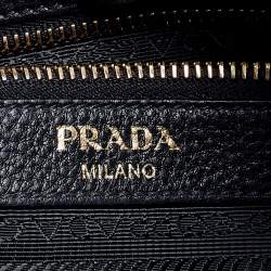 Prada Black Vitello Daino Leather Shoulder Bag