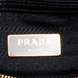 مملوكة مسبقًا Prada Black Saffiano Vernice Leather Mini Promenade Satchel