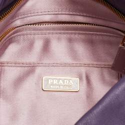 Prada Purple Leather Zip Pouch