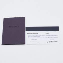 Prada Purple Leather Zip Pouch