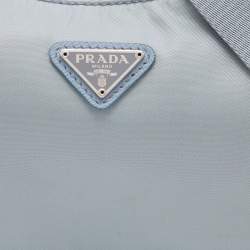 Pre Owned Prada Blue Nylon and Leather Re-Edition 2005 Shoulder Bag