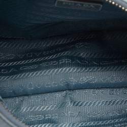 Pre Owned Prada Blue Nylon and Leather Re-Edition 2005 Shoulder Bag