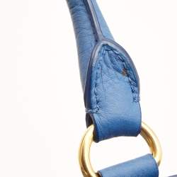 Prada Light Blue Vitello Daino Leather Tote 