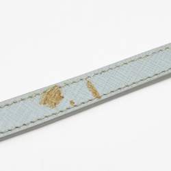 Pre Owned Prada Light Blue Saffiano Leather Middle Zip Tote