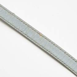 Pre Owned Prada Light Blue Saffiano Leather Middle Zip Tote