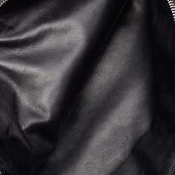 Prada Black Diano Leather Top Zip Bag